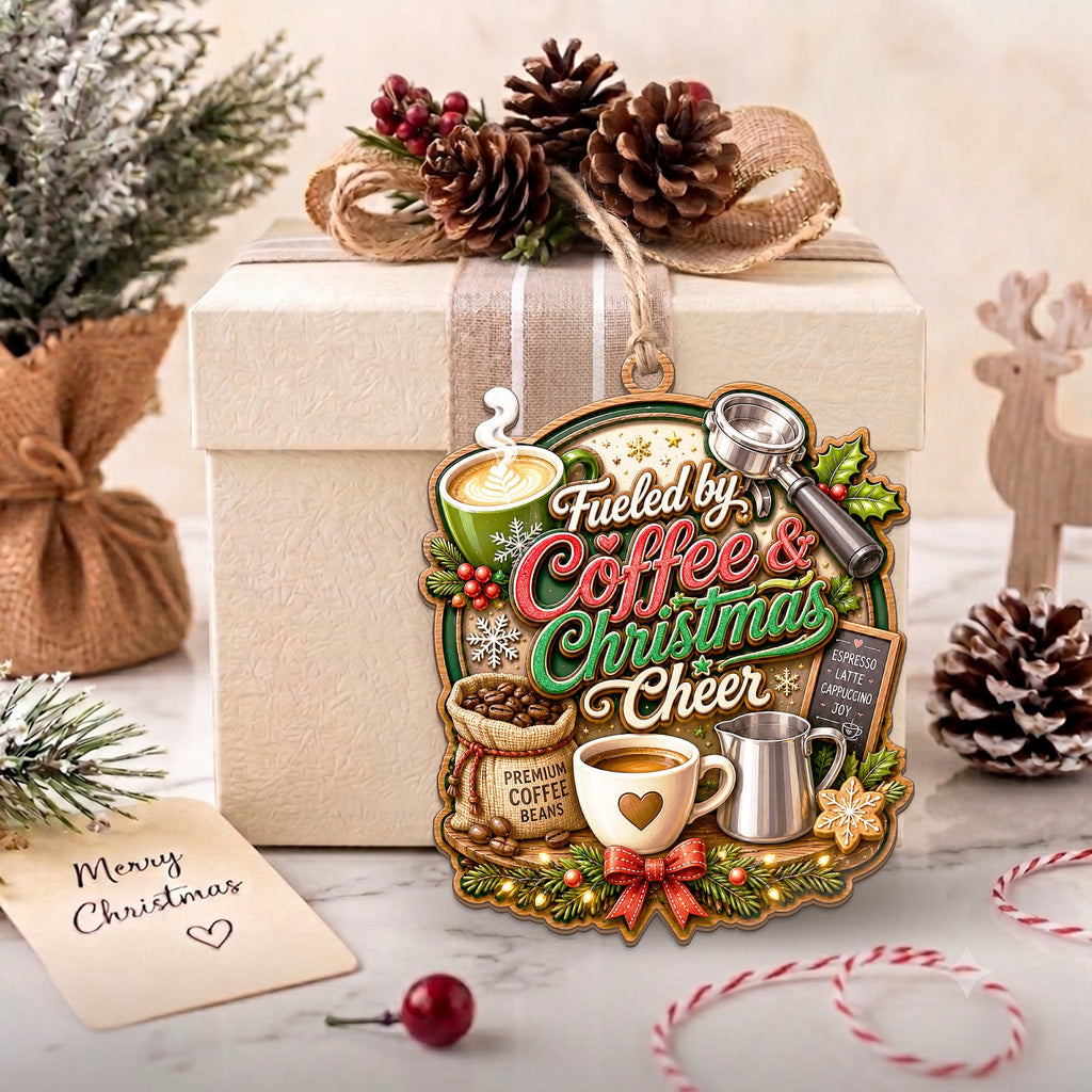 Barista Wood Christmas Ornament