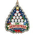 Smiling Teeth In Santa Hats Stack Into A Tree Under An Oh Dentistree Banner. Fun Gift For Dental Teams.