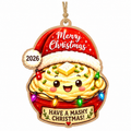 Kawaii Mashed Potato Bowl With Butter, Chives, And A Santa Hat. Fun Gift For Comfort Food Lovers.