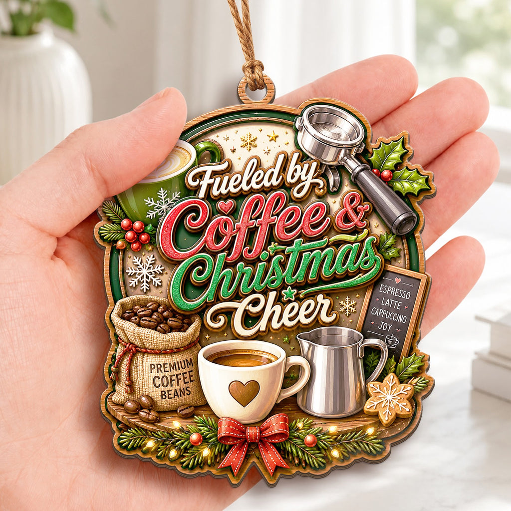 Barista Wood Christmas Ornament