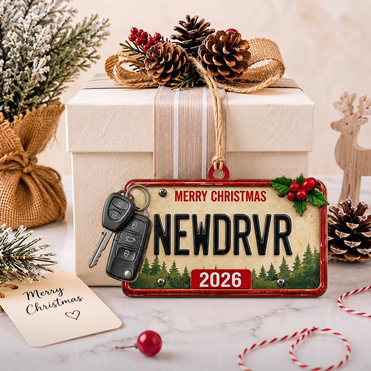 New Driver Wood Christmas Ornament