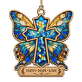 Faith And Butterfly Keepsake, Inspirational Christian Gift, Religious Mantle Decor