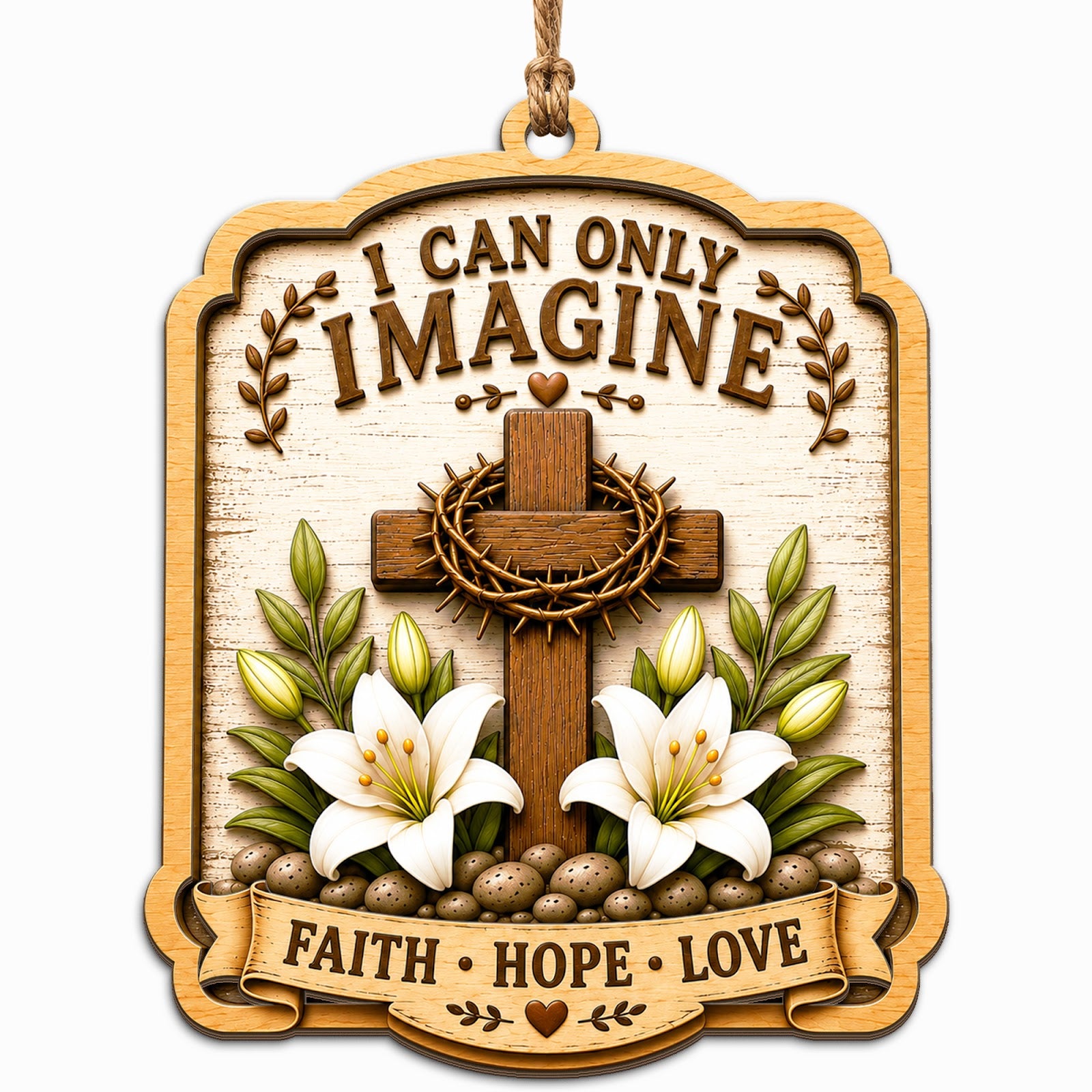 Inspirational Keepsake, Faith Journey Gift, Uplifting Christian Mantle Decor