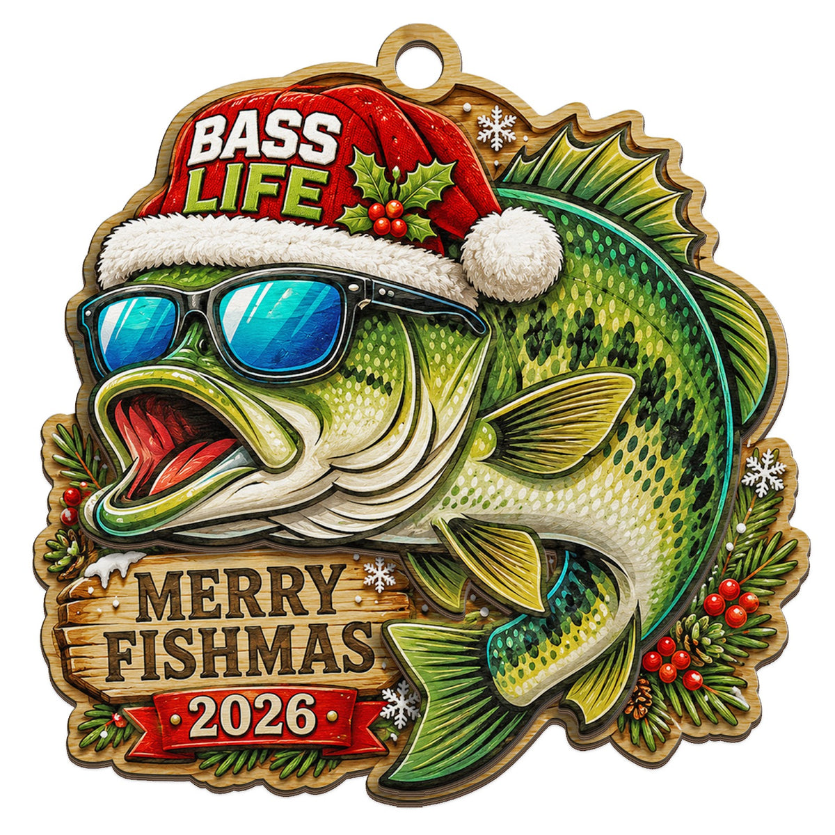 Bass Lifestyle Keepsake, Stocking Stuffer For Fisherman, Lake Pond Angler Decor