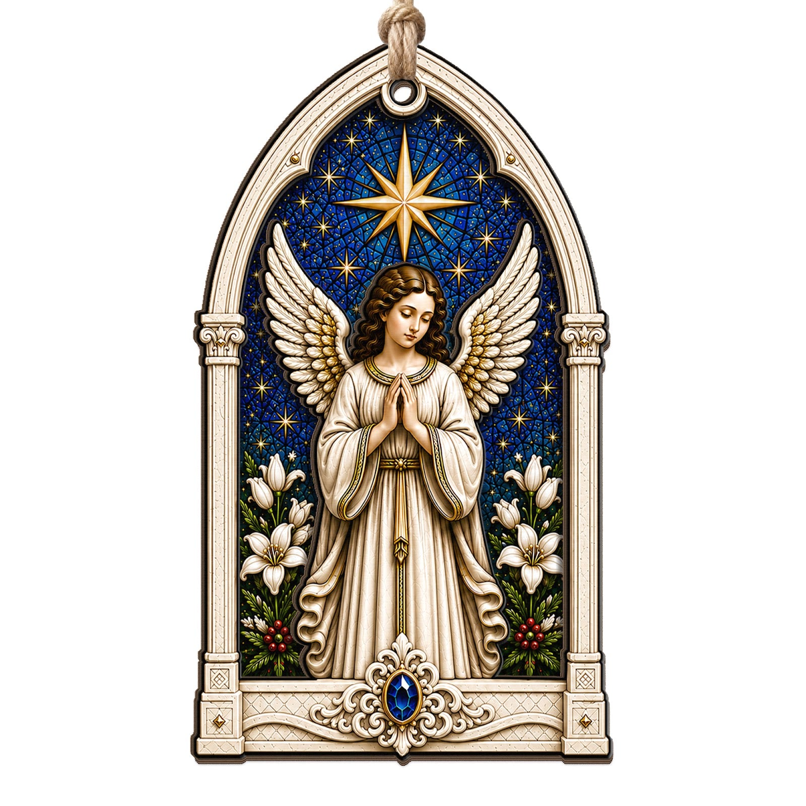 Guardian Angel Keepsake, Religious Holiday Gift, Christian Tree Mantle Decor
