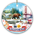 Grizzly Bear, Red Bridge, Granite Valley, Whale and Golden Poppies. Ceramic Keepsake for California Memories.