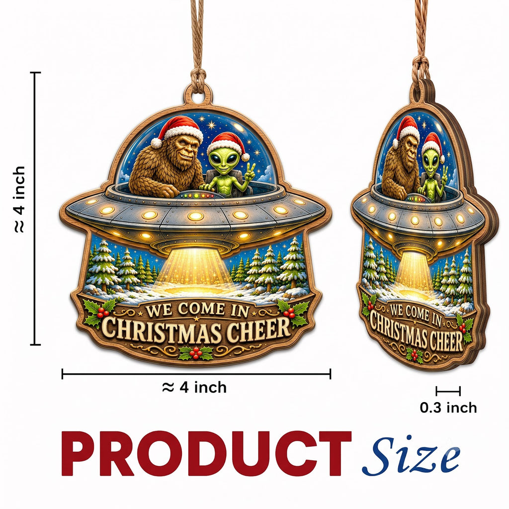 Bigfoot Believe Sasquatch Christmas Ornament, Stocking Stuffer For Sasquatch Fan, Wood Ornament