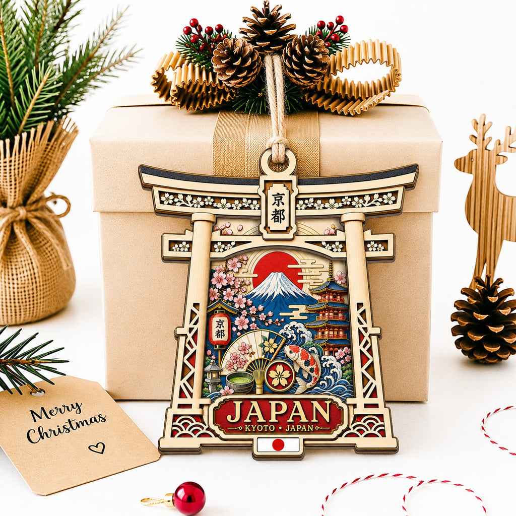Dominican Republic Christmas Ornament, Caribbean Beach Travel Souvenir Gift, Wood Ornament