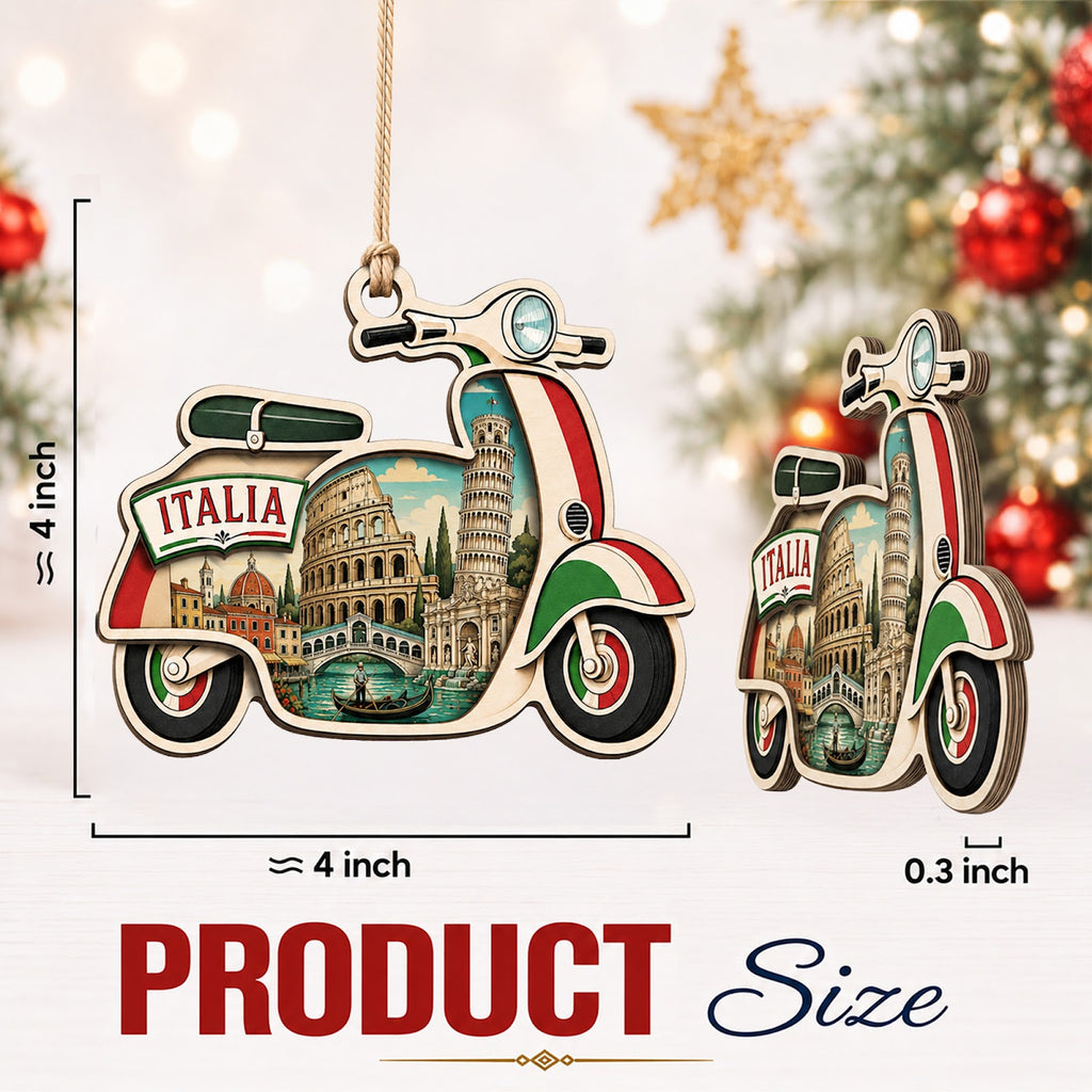 Thailand Christmas Ornament, Bangkok Wat Arun Travel Souvenir Gift, Wood Tree Decoration