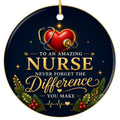 Amazing Nurse design on a glazed ceramic disc. Keepsake for nurses and healthcare workers.