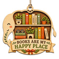 Elephant Reader Keepsake, Stocking Stuffer For Book Fan, Jungle Literary Mantle Decor