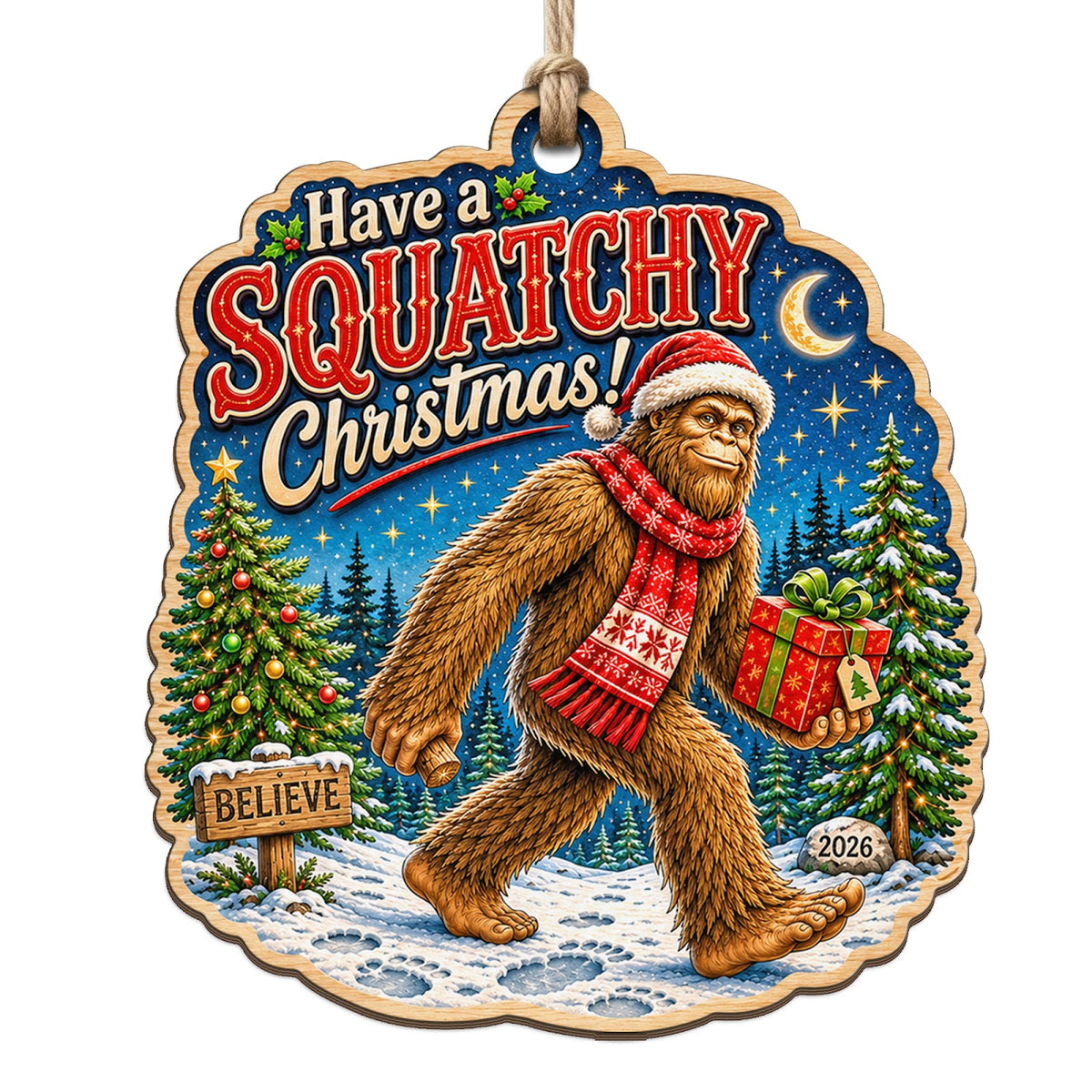 Squatchy Cryptid Keepsake, Stocking Stuffer For Bigfoot Fan, Pacific Northwest Folklore Decor