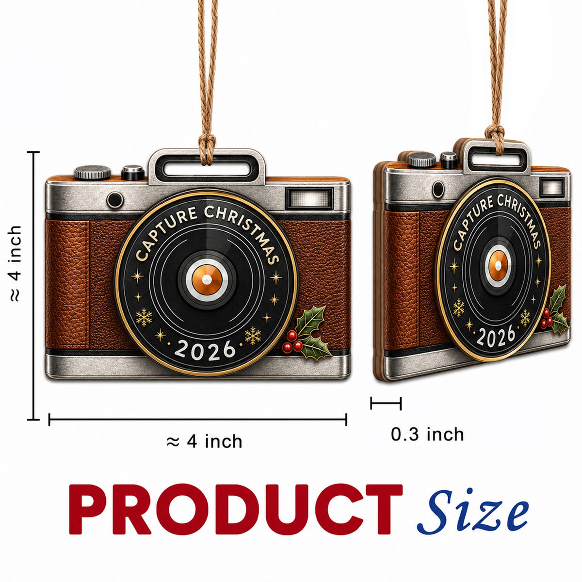 Photographer Wood Christmas Ornament