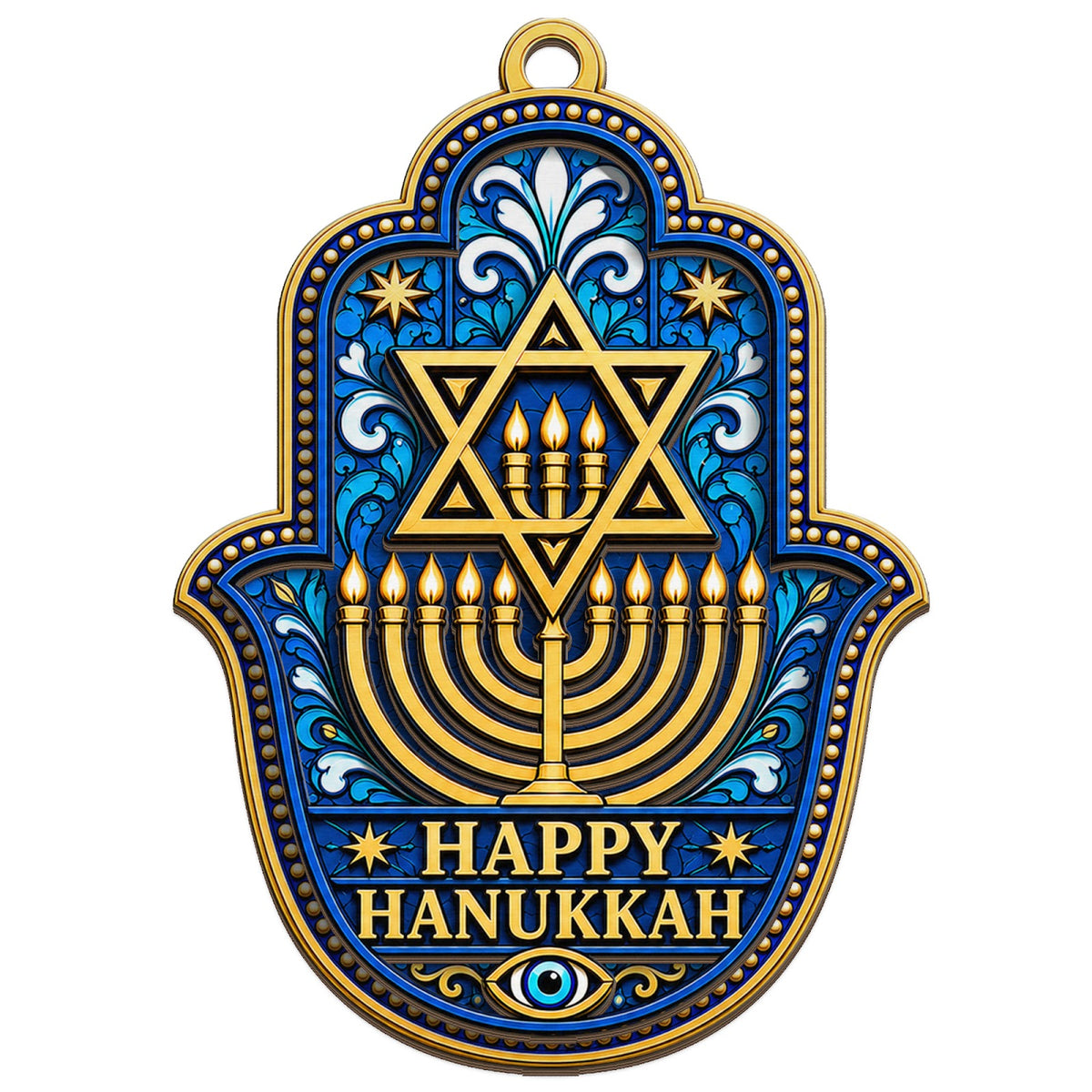 Menorah Festival Keepsake, Hanukkah Stuffer For Jewish Family, Festival Of Lights Decor