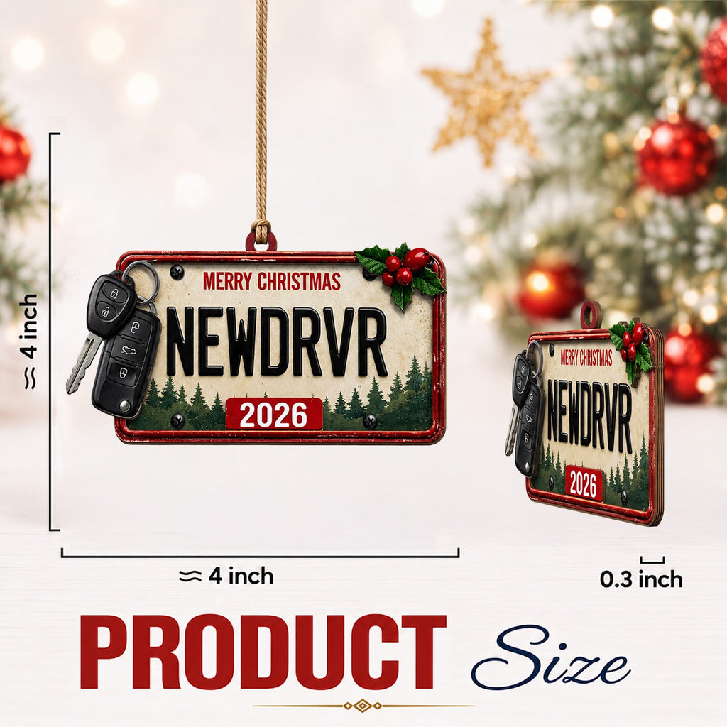New Driver Wood Christmas Ornament
