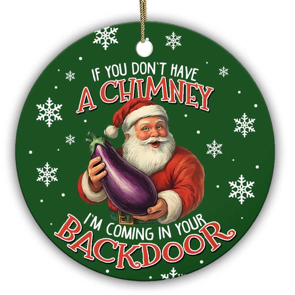 Blunt Adults-Only Santa Punchline. Ceramic Gag Keepsake for Dirty Santa, Office Parties and White Elephant.