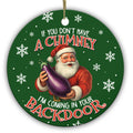 Blunt Adults-Only Santa Punchline. Ceramic Gag Keepsake for Dirty Santa, Office Parties and White Elephant.