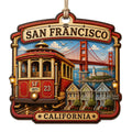 The Golden Gate Bridge Across the Bay With City Hills and Pacific Skyline. Wood Keepsake for Bay Area Fans.