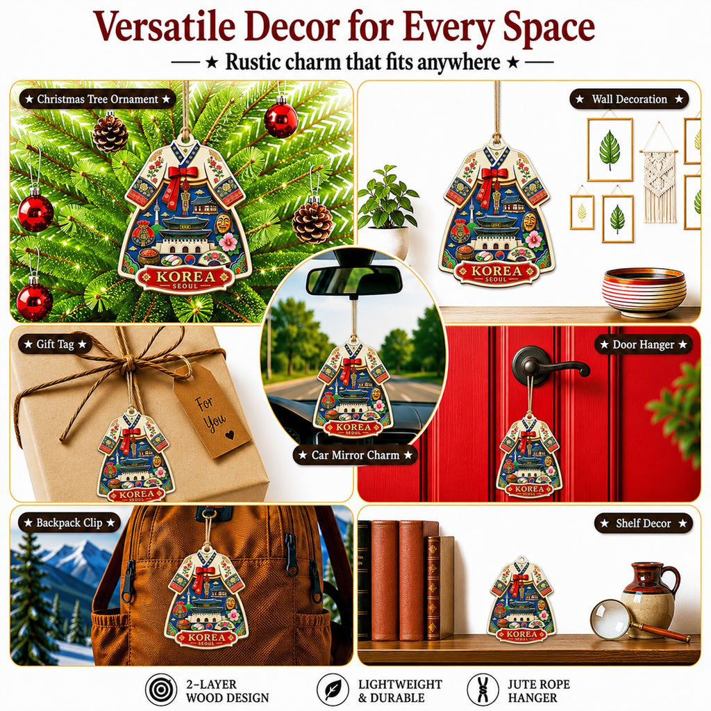 Germany Christmas Ornament, Berlin Brandenburg Gate Souvenir Gift, Wood Hanging Tree Decoration