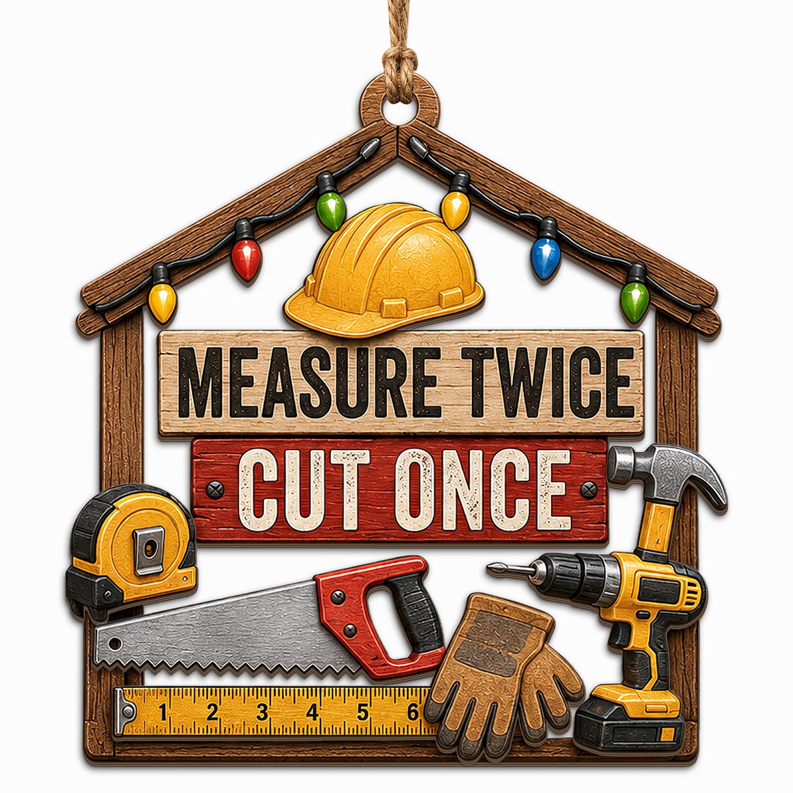Craftsman Keepsake, Stocking Stuffer For Woodworker, Carpenter Builder Mantle Decor