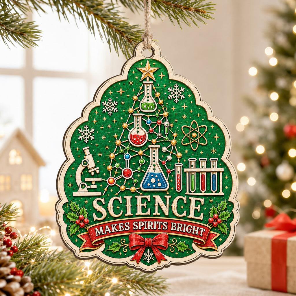 Science Wood Christmas Ornament