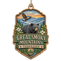 Misty Ridges Above a Forested Appalachian Valley With Wildlife. Wood Keepsake for Southern Hikers.