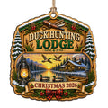 Waterfowl Lodge Keepsake, Stocking Stuffer For Duck Hunter, Retriever Dog Mantle Decor