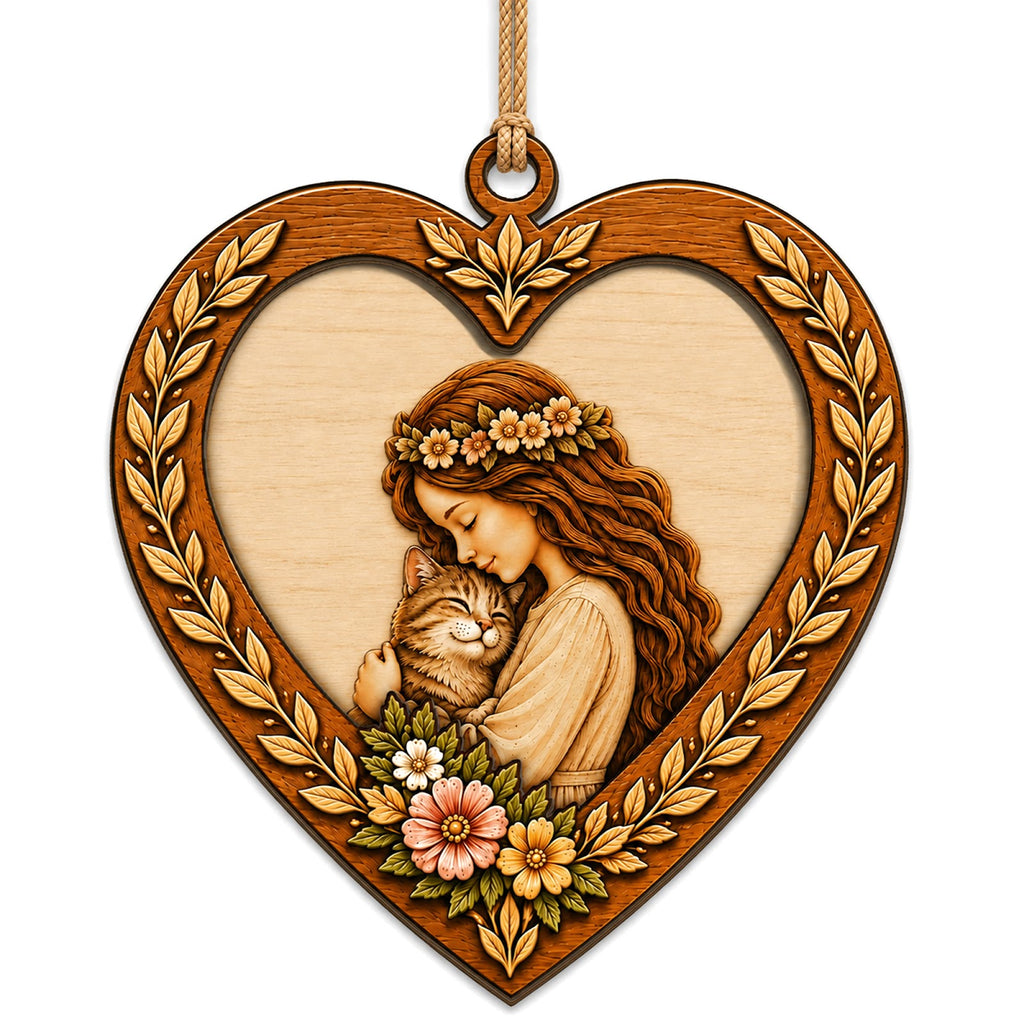 Cat Lover Keepsake, Gift For Cat Girl, Feline Holiday Mantle Decor