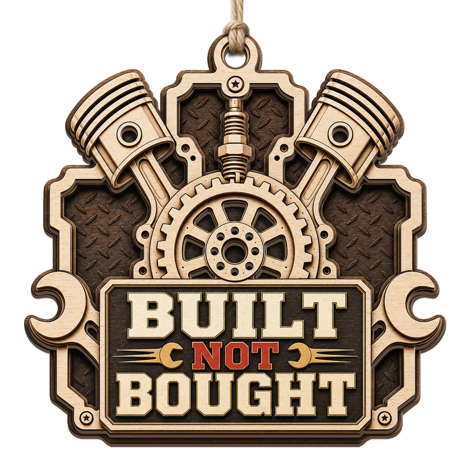 Car Dad Keepsake, Father Mechanic Stocking Stuffer, Auto Builder Garage Mantle Decor