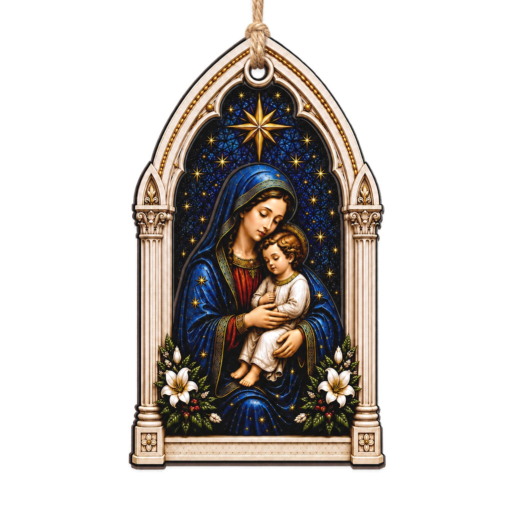 Virgin Mary Keepsake, Catholic Religious Gift, Sacred Madonna Mantle Decor