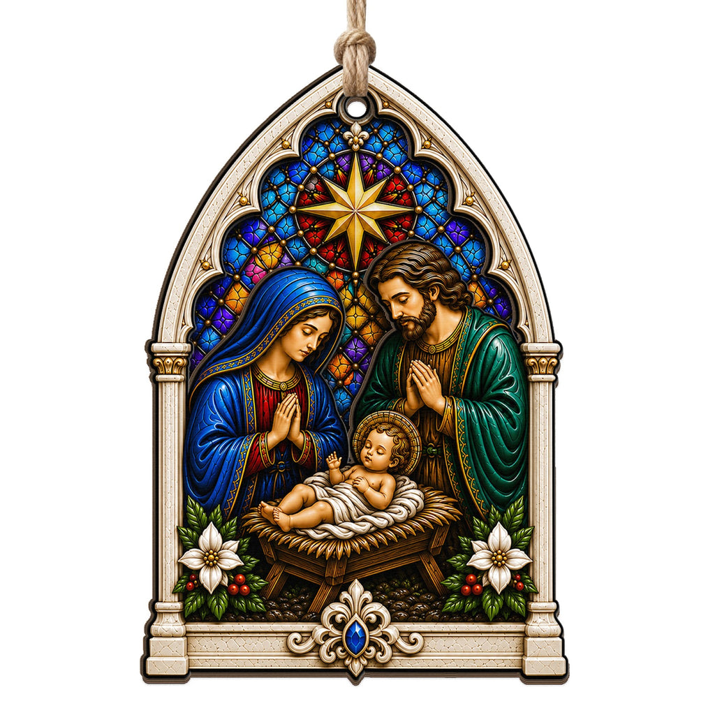 Holy Nativity Keepsake, Sacred Religious Gift, Holy Night Scene Mantle Decor