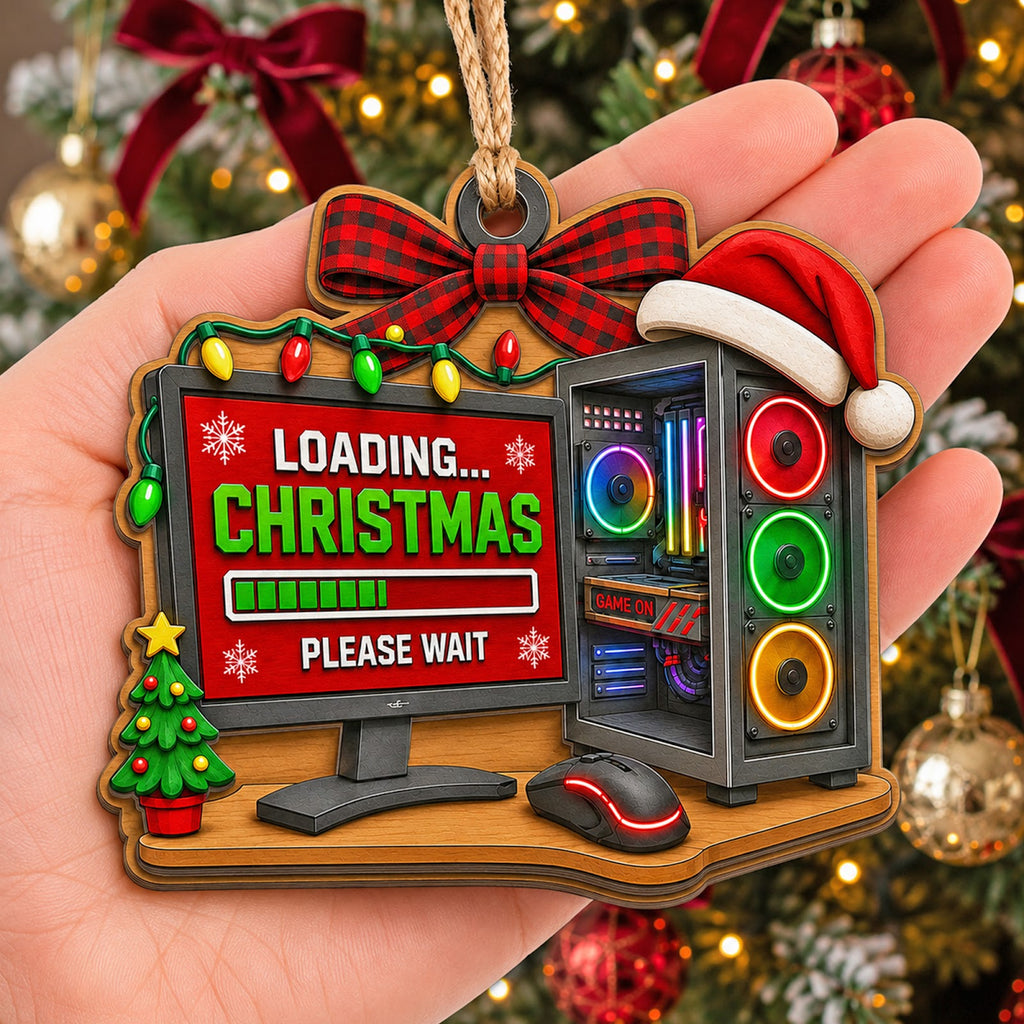 Gamer Wood Christmas Ornament