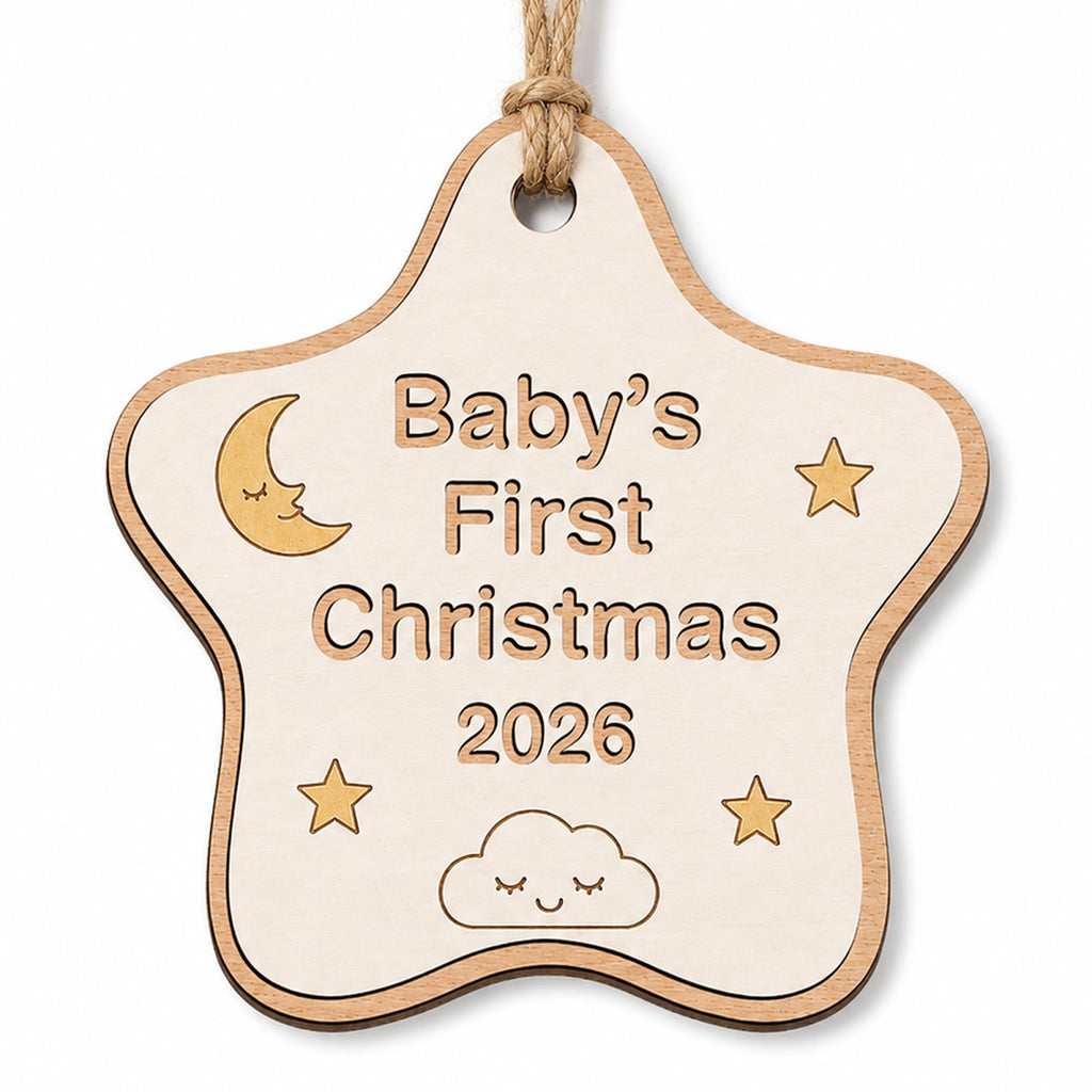 First Holiday Keepsake, Newborn Milestone Gift, New Baby Mantle Decor, Infant Xmas