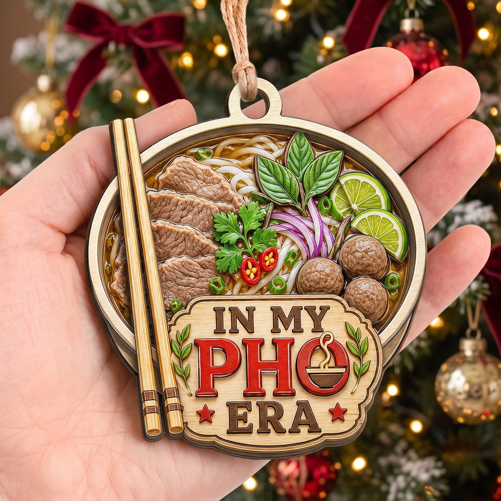 Pho Wood Christmas Ornament