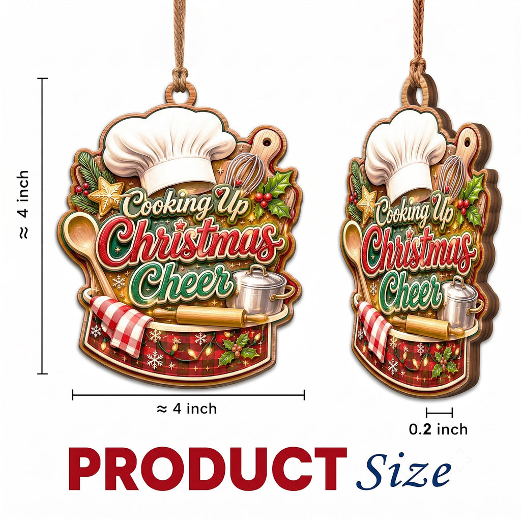 Chef Wood Christmas Ornament