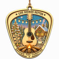 Campfire Music Keepsake, Stocking Stuffer For Guitarist, Outdoor Musician Mantle Decor