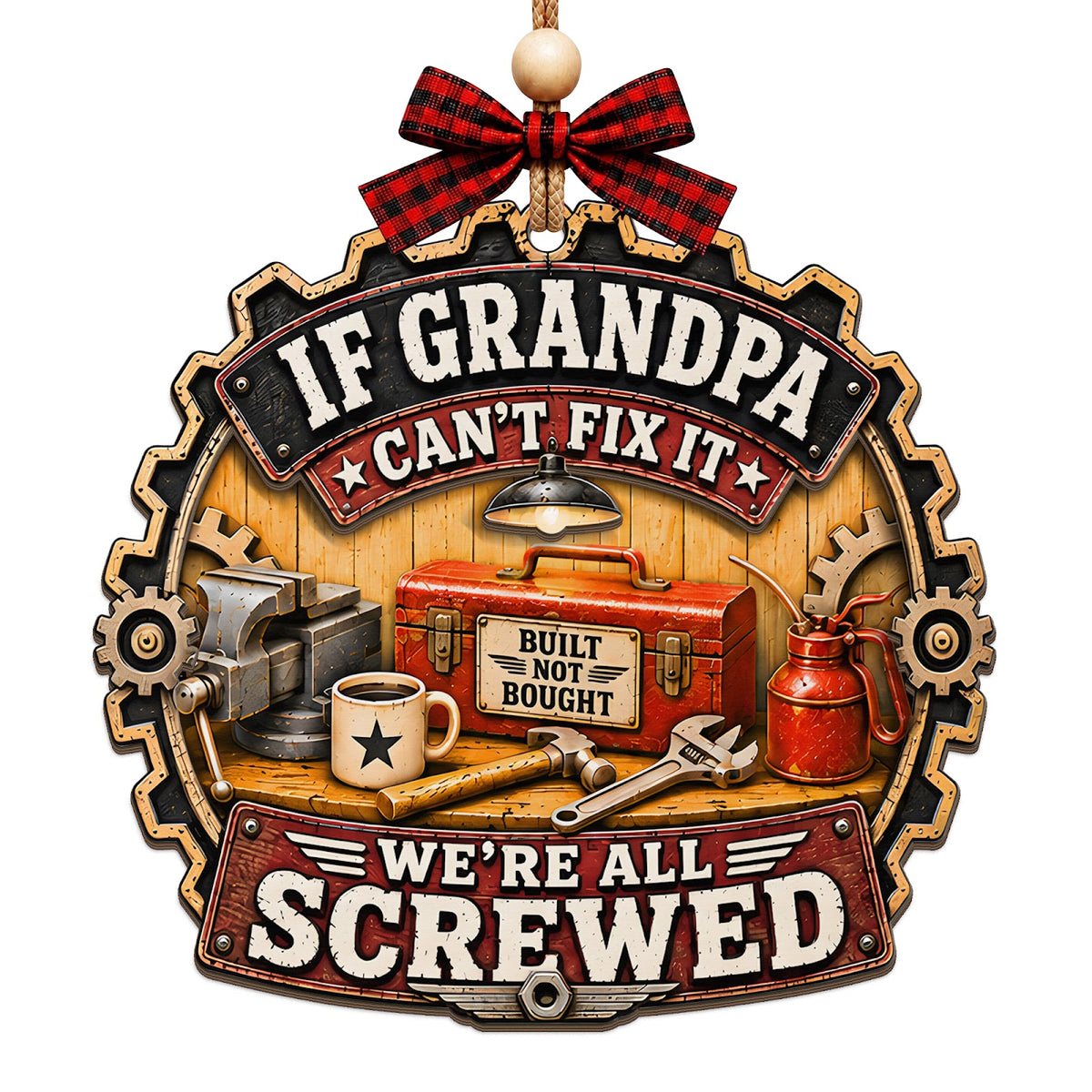 Grandpa Keepsake, Gift From Grandkids, Grandfather Holiday Mantle Decor