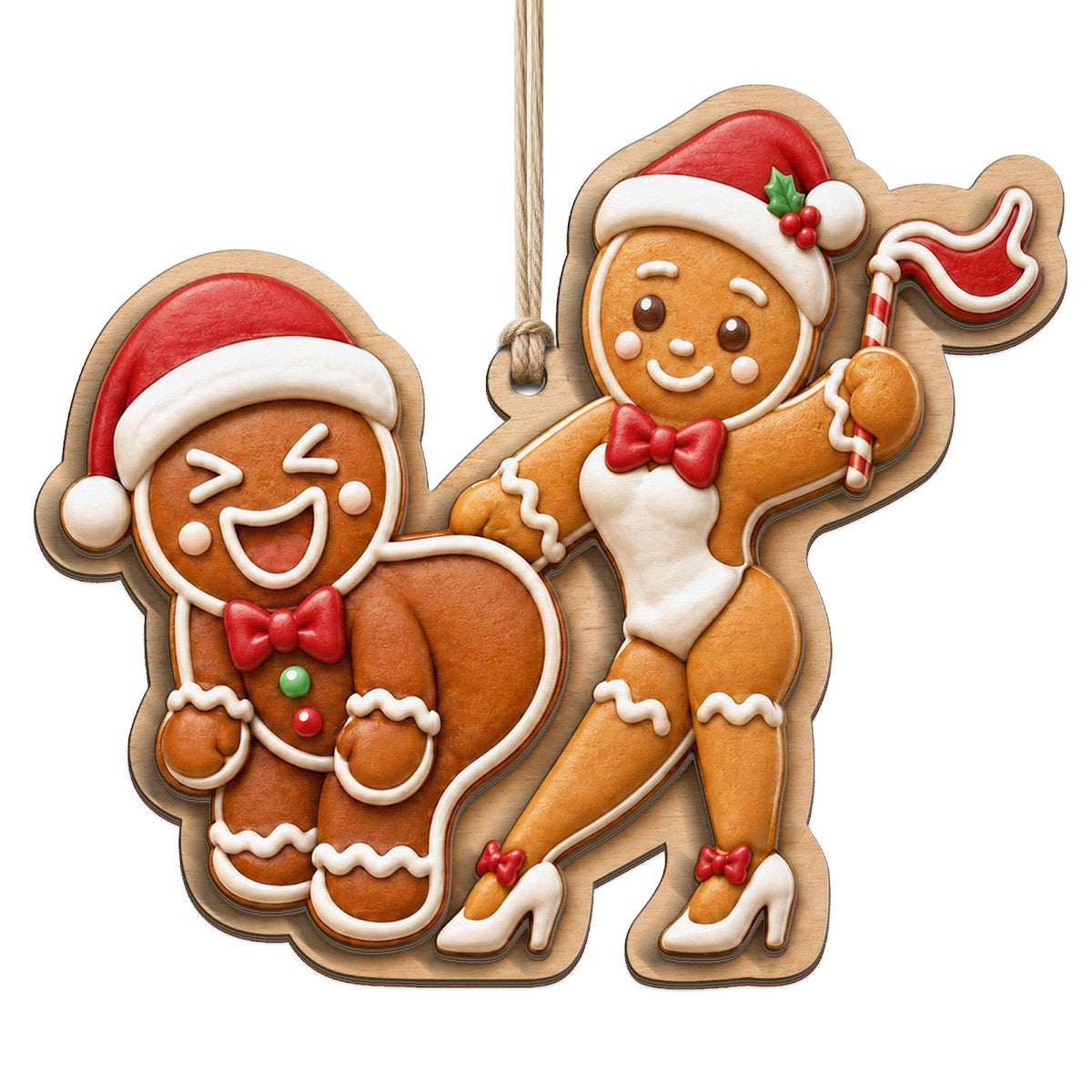 Saucy Gingerbread Keepsake, Naughty Stocking Stuffer, Cheeky White Elephant Exchange Pick