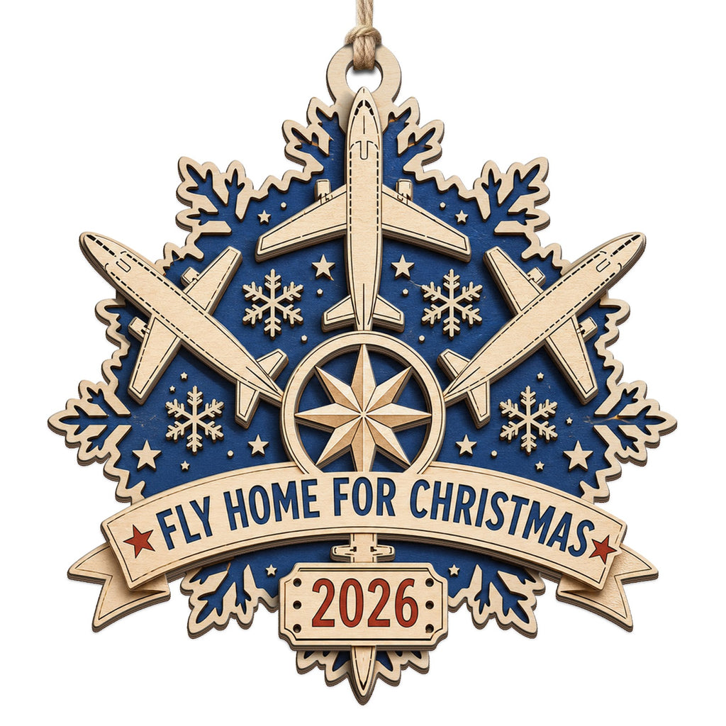 Aviation Snowflake Keepsake, Stocking Stuffer For Pilot, Flight Crew Cockpit Mantle Decor