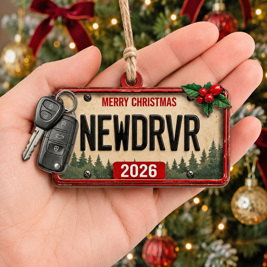 New Driver Wood Christmas Ornament