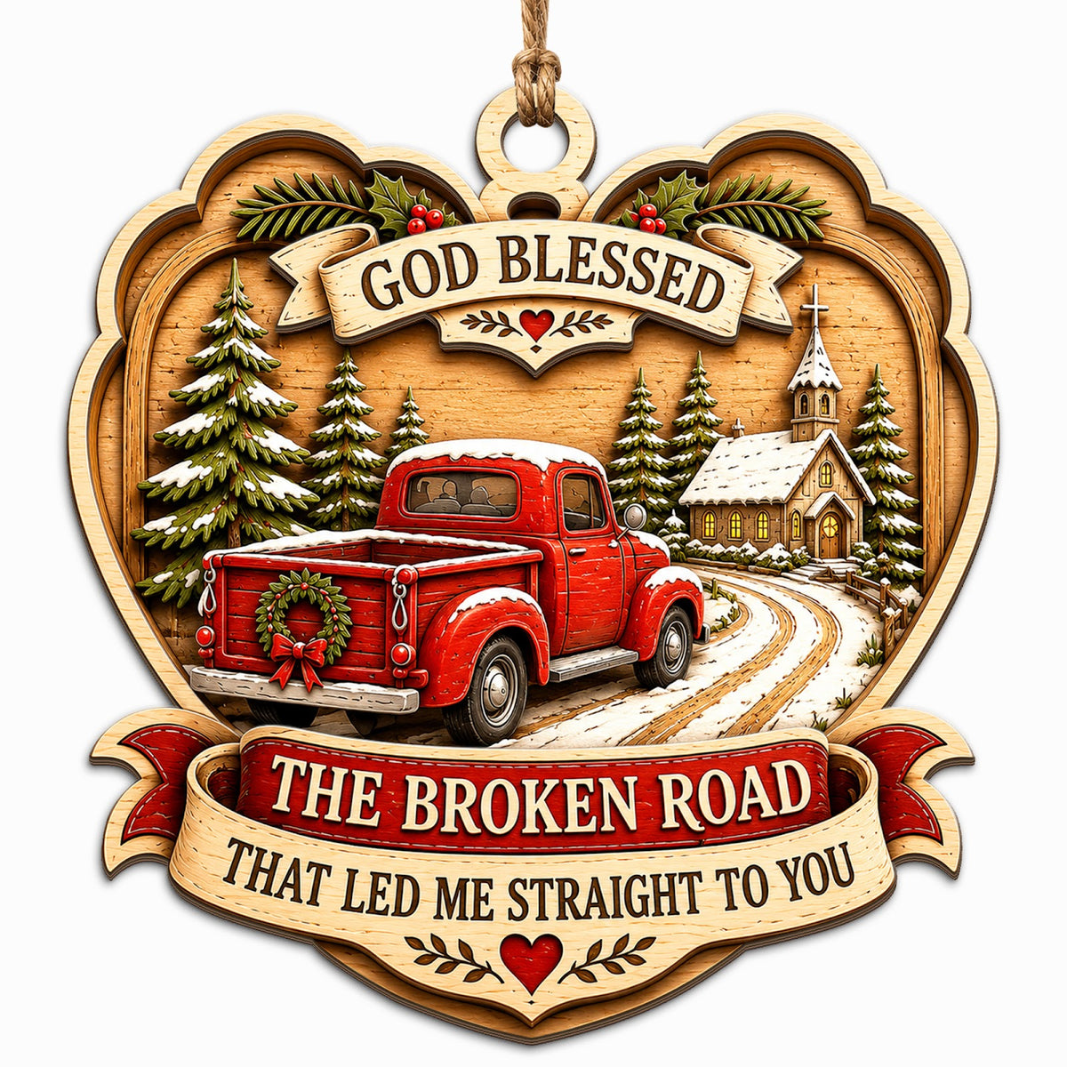 Faith Journey Keepsake, Inspirational Christian Gift, Road Of Life Mantle Decor