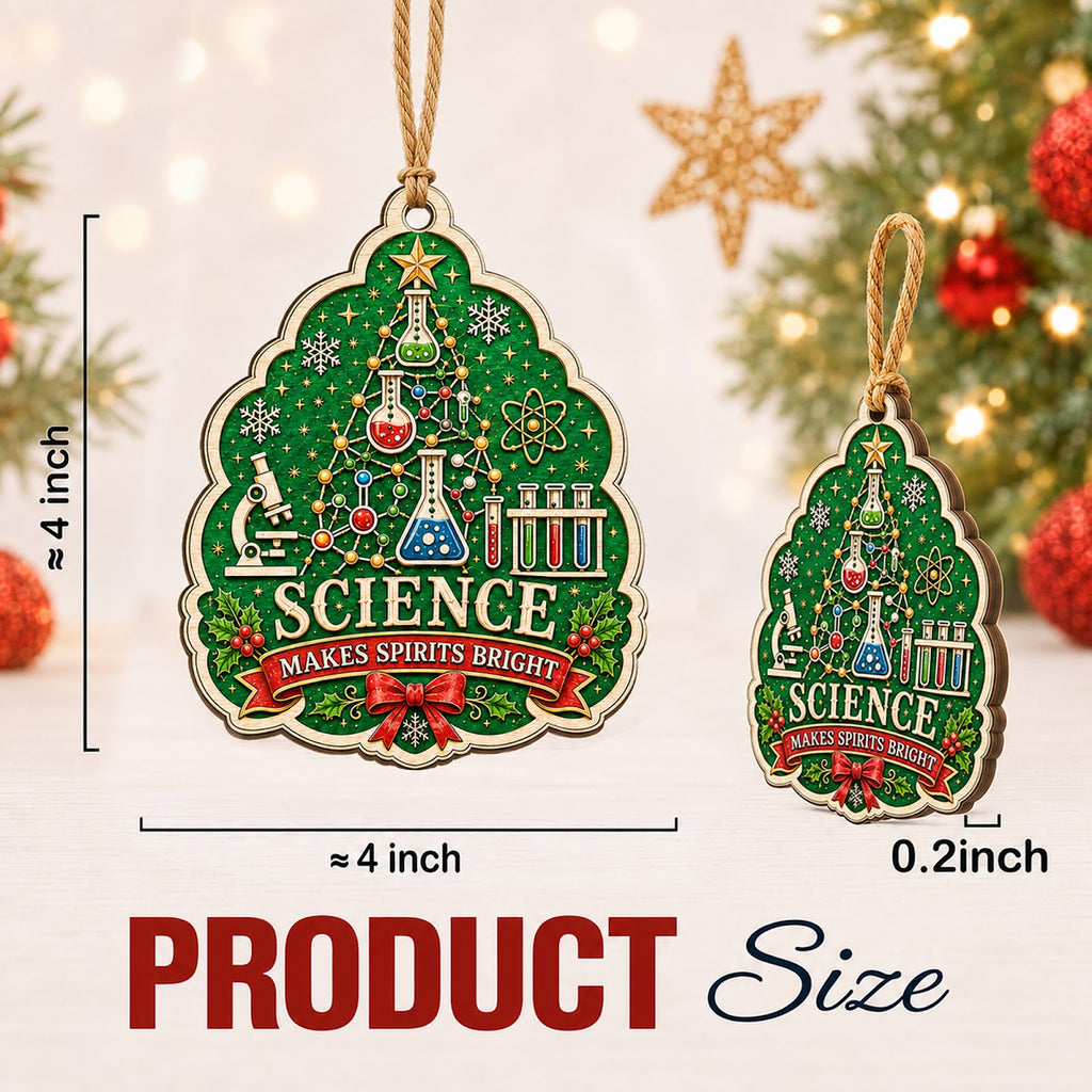 Science Wood Christmas Ornament