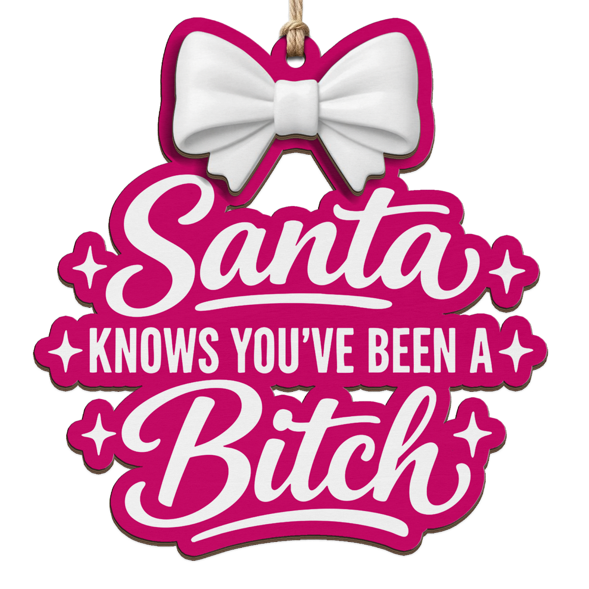 Naughty-Nice Motto Keepsake, Stocking Stuffer For Prankster, Playful Holiday Mantle Accent