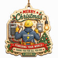 Lineman Keepsake, Stocking Stuffer For Electrician, Trades Worker Mantle Decor