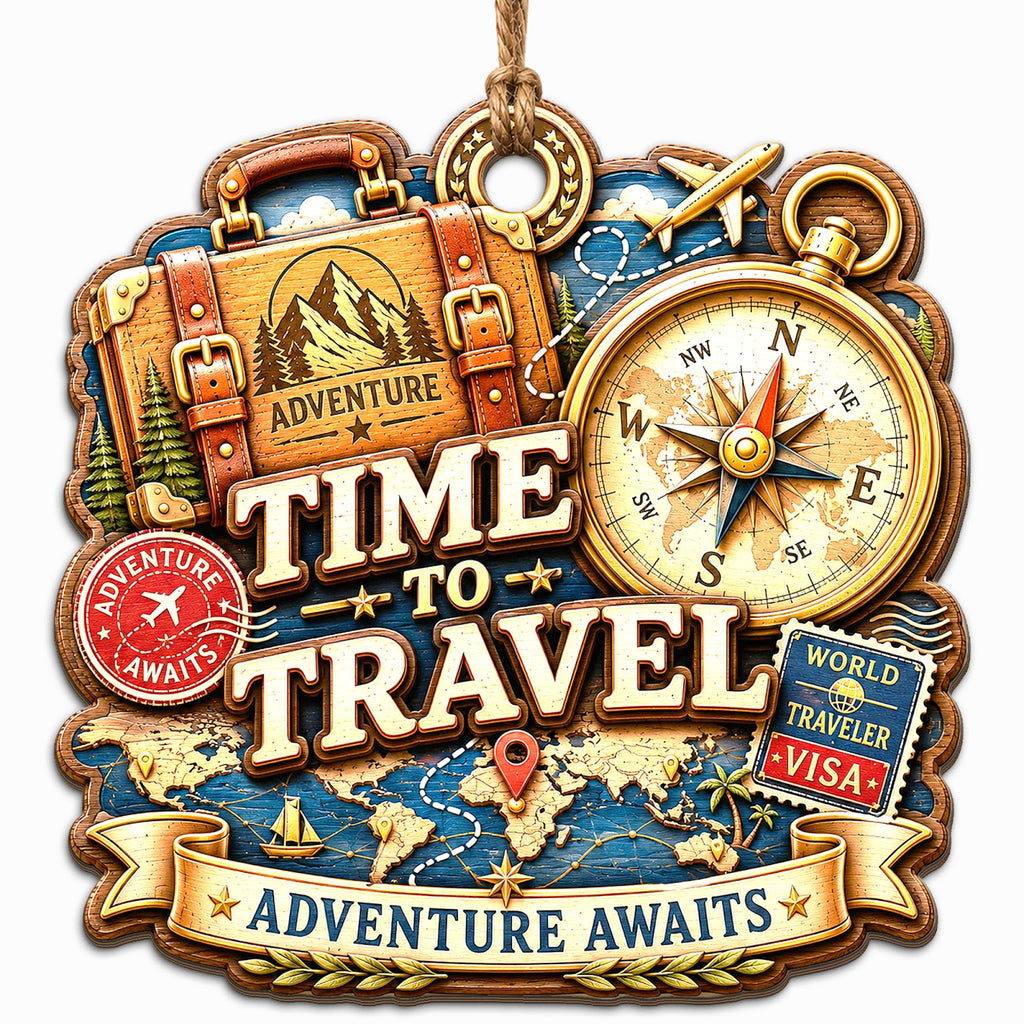 World Traveler Keepsake, Stocking Stuffer For Explorer, Passport Adventure Mantle Decor