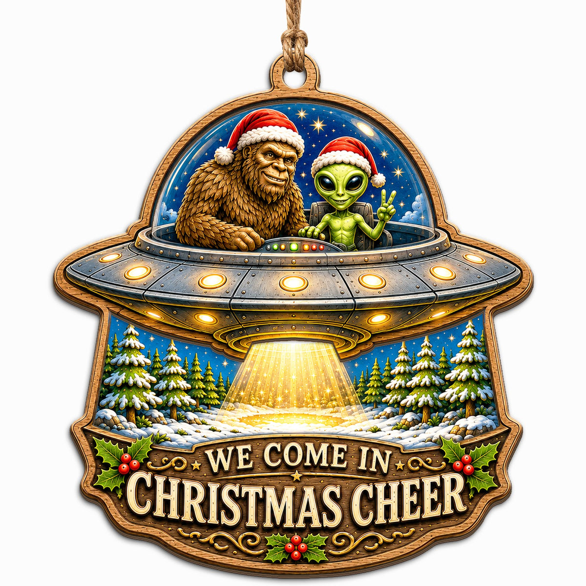 Cryptid Believer Keepsake, Stocking Stuffer For Sasquatch Fan, Folklore Mantle Decor