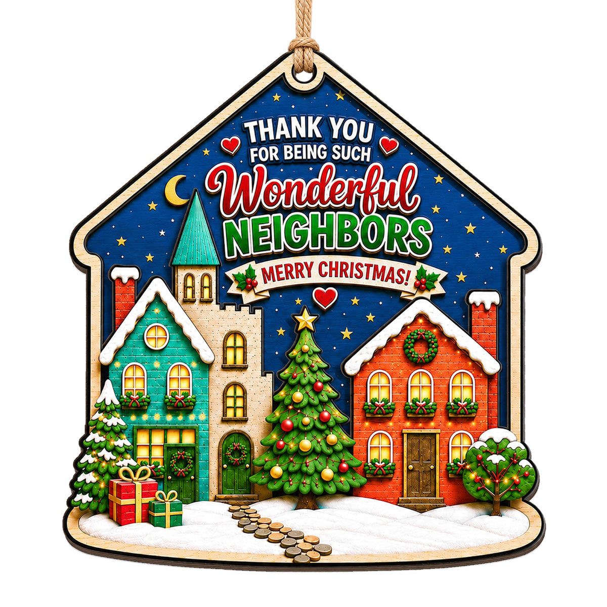 Neighbor Appreciation Keepsake, Seasonal Thank-You Gift, Community Holiday Decor