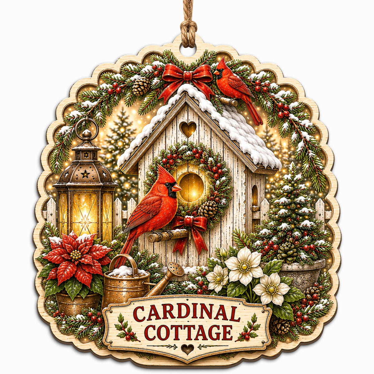Cardinal Birdwatcher Keepsake, Stocking Stuffer For Bird Watcher, Garden Wildlife Mantle Decor